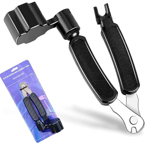 Yuentoen Gitarrensaitenwickler,Gitarren Saitenspindel 3-in-1Saitenkurbel | Saitenschneider Saiten-Pin-Abzieher Saitenabzieher Gitarre Kurbel Gitarren String Winder, Reparatur Werkzeug für Gitarre
