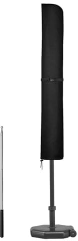 Dokon Parasol Covers Waterproof Garden Parasol Cover Heavy Duty Oxford Fabric Windproof Anti-UV Outdoor Umbrella Covers Fit 2 to 3m Diameter Parasols, Patio Brolly Cover with Rod (153x30/30cm)