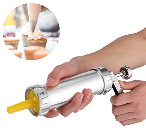 Kekspresse, Gebäckpresse, Spritzgebäck Maschine, Spritzgebäck Presse, Spritzguss-Set Backsets für Erwachsene, Keks und Kuchen Spritzguss Presse, 20 Keksformen, 1 Kekspresse, 4