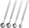 Oruola 4pcs Teaspoon Measuring Spoons, Metal Measuring Spoons,18 CM Stainless Steel Measuring Spoon, Includes 1/4,1/2,1 tsps for Accurate Measure Liquid Dry Ingredients Ground Coffee