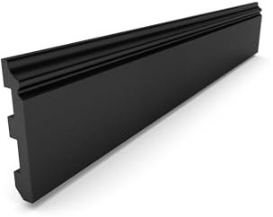 10 battiscopa da 20 metri, colore bianco, materiale duro, decorazione da parete, pavimento, soffitto (DP5 di colore nero)