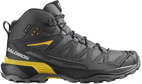 Salomon X Ultra 360 Mid GTX (L47742600) Herren-Trekkingschuhe, schwarz, wasserdicht, atmungsaktiv, Outdoor, knöchelhoch, Dämpfung, bequem, Bergschuhe, strapazierfähig 40 2/3 EU