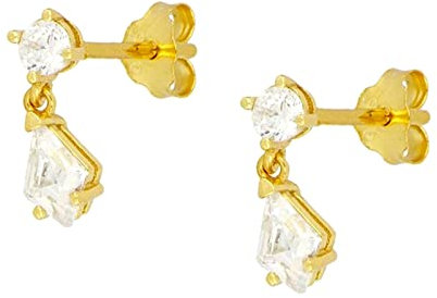 Sterling Silberohrringe baumeln, Hochzeitsschmuck für Brautohrringe mit Kubikzirkonien