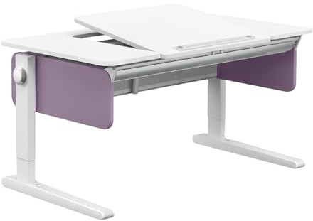 Moll Champion Center Up | Kinderschreibtisch höhenverstellbar | mitwachsend & ergonomisch mit geteilter, neigbarer Tischplatte & gerundeten Ecken | ideal für Schulkinder | Made in Germany