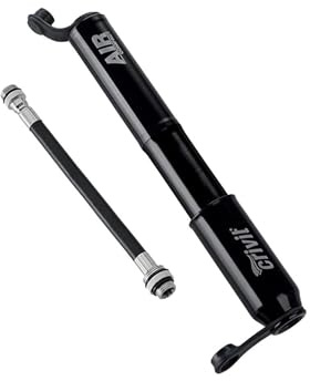 Crivit Fahrrad Luftpumpe und Werkzeugset kompakt mobil mit Tasche und Halterung (Mini-Luftpumpe)