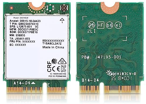 Denash 9461NGW M.2 Wireless Network Card 433Mbit/s für, 802.11a/b/g/n/ac, 5.0 Kompatibel mit Desktops, All-in-Ones, Ideal für Hasee, CNVI Interface [Fast Connection]