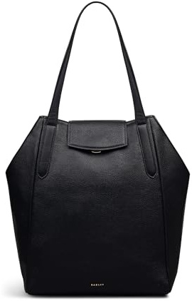 RADLEY London Mayfair Lane Women's Leather Large Flapover Tote, Black