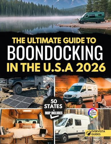 The Ultimate Guide To Boondocking In the U.S.A 2026: Free Camping & Off-Grid Adventures Across All 50 States — RV Overnight Spots, Starlink Maps, Solar Setup & Full-Time Vanlife Planner (2026 Edition)