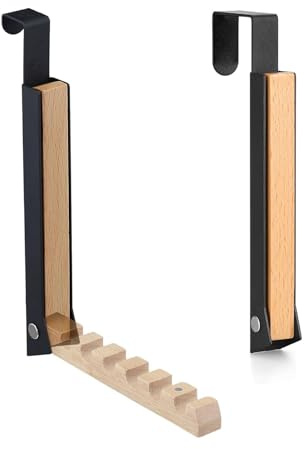 Lguaquanx 2 Pièces Portemanteau Pliable, Tasseaux Murale en Bois Porte Manteau, Sans Perçage Porte Manteau à Suspendre Patere Porte Crochet de Porte Intérieur pour accrocher des vêtements
