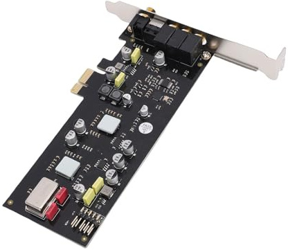 Luocute Carte Son PCIe, Carte Son Interne HiFi avec DAC ES9018K2M et Prise en Charge SSS1700, Cartes Internes D'ordinateur pour Systèmes OS X