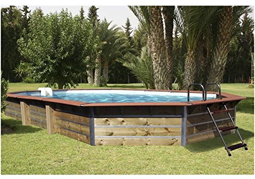 Piscine Bois Waterclip SIAYAN 730x420x129 cm hors sol octogonale