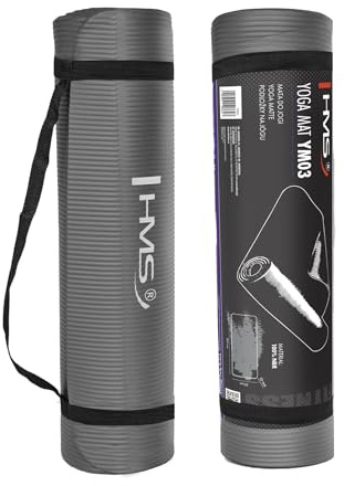 HMS Gymnastikmatte Bodenmatte Yogamatte Matte Pilates Fitness 183x61x1cm YM03 Grau