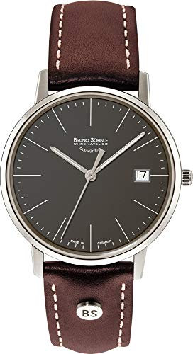 Bruno Söhnle Herren Analog Quarz Uhr mit Echtes Leder Armband 17-13176-841