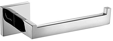 Celbon 304 Edelstahl Chrom Toilettenpapierhalter, Wandmontiertes Chrom Klopapierhalter Klorollenhalter Quadrat for Badezimmer