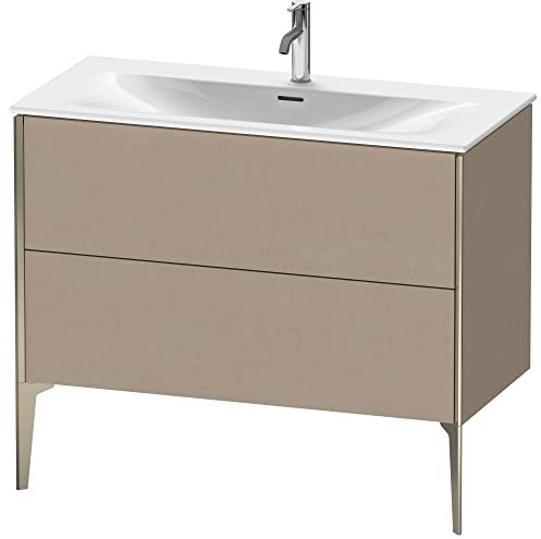 Duravit XViu 4303 Waschtischunterbau stehend, 2 Auszüge, für Waschtisch Viu 234410, 1010x480 mm, Farbe (Front/Korpus): Champagner matt/leinen - XV43030B175
