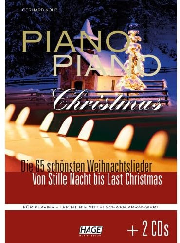 Hage - Piano Piano Christmas leicht bis mittelschwer (+2 CD's) - f. Klavier