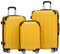 BEIBYE 2045 Zwillingsrollen 3tlg. Reisekoffer Koffer Kofferset Trolleys Hartschale in 14 Farben (Yellow)