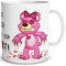 TRIOSK Tasse Horror Teddy Bär Lady mit Spruch Du bist lustig Dich töte ich zuletzt Geschenk Spaßtasse für Arbeit Büro Frauen Freundin Kollegin, Keramik 300ml