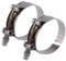 Glarks 2Pcs 63-71mm Stainless Steel T-Bolt Hose Clamps Turbo Intake Soft Hose Intercooler Clamps