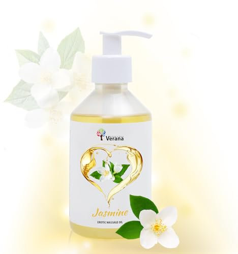 Verana Erotisches Massageöl, 100% Natürliche, Bio, Vegan, Alle Typen der Haut, Arten und Techniken der Sinnlichen und Tantrischen Massage, Yoni und Lingam massage 250ml (Jasmin)