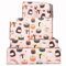 Central 23 - Pinkes Geschenkpapier - Sushi-Gesichter - 6 Geschenkverpackungsblätter - Trendy Geschenkverpackung für Mädchen, Frauen, Teenager - Öko und recycelbar