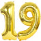 Helium Luftballons 19 gold Geburtstagsdeko 40 19 Geburtstag Party Dekoration Supplies,ballon 19 geburtstag,19 luftballon gold,folienballon 19 geburtstag mädchen Junge ballon 19 geburtstag deko(19)