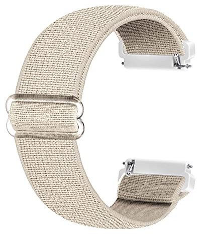 Ecogbd Cinturino di ricambio elastico compatibile con cinturino Fitbit Versa/cinturino Fitbit Versa Lite/cinturino Fitbit Versa 2, cinturini in nylon tessuto morbido per donna uomo (Beige)