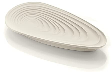 Guzzini - Eco-Kitchen, KEEP CLEAN, Repose-cuillère, Repose-couverts, Matériau recyclé - Blanc lait, 25x12,5xh 3 cm - 179900156