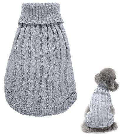 Hundepullover Weihnachten Hund Rollkragenpullover Weihnachten Muster Strickwaren warme Haustier Pullover, Winter Hund Mantel, Pullover Pet-Kostüm für Hundewelpen Party Puppy Geschenk für Hund
