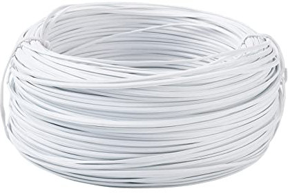 PandaHall 80 ~ 100 Metri Giardino Pianta Filo Bobina 2x1mm Bianco Plastica Rivestito Filo di Ferro per Artigianato FAI DA TE Arrampicata Piante Albero Supporto Recinzione Accessori