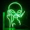 SIGNSHIP Alien Neon Led per la Decorazione Della Parete, USB Decorativo Neon Novel Verde per la Casa, Bar, Club, Camera da letto, Partito