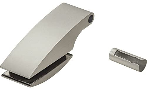 Dorma Glas Studio Rondo Türband Flügelteil (Türbeschalg) für Glastüren, Glasstärke 8mm, Türscharnier Alu Edelstahl Effekt Inhalt: 2 Stück