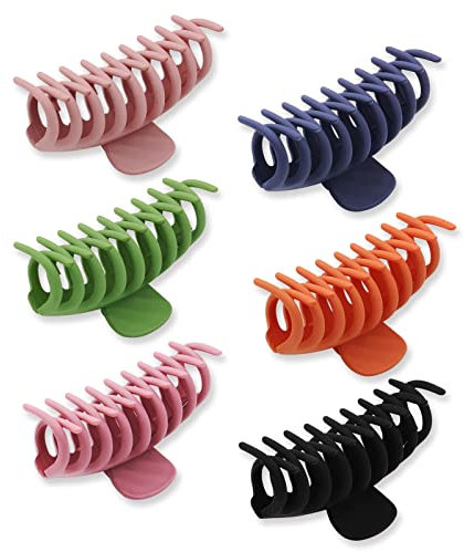 Große Haarklammern, TONBAO 6 Stück, rutschfest, große Haarklammern, 10,2 cm, Haarklammern, starker Halt, Haarklammern für Damen und Mädchen, dickes Haar