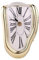 Carkio Creative Melting Clock, Wall Clock Decorative Salvador Dali Watch Melted Clock for Home Office Shelf Desk Table Decoration,Funny Creative Gift (Gold)