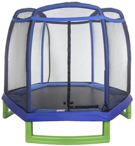 Cama elástica Confort - Azul - Trampolín para niños y niñas con protección Lateral y Patas reforzadas Ideal para Exterior e Interior