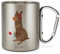 Mr. & Mrs. Panda Karabiner Becher Alpaka Blume - Geschenk, Lama, Edelstahltasse, Alpaka Dekor, Outdoor, Alpaka Witz, Camping, Edelstahlbecher, Alpaka