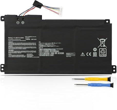 K KYUER 42Wh B31N1912 C31N1912 Batterie pour ASUS VivoBook Go 14 15 E410KA E410MA E510KA E510MA L410MA L510MA F414MA R522MA E410KA-EK037WS E410KA-EK037TS E410MA-BV1312WS E510MA-EJ614 F414MA-EK1890WS