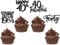 24 Stück 40th Geburtstag Tortendeko Straight Outta 1985 Cupcake Toppers Forty Awesome Since 1985 Cupcake Picks 40 fabelhafte Tortendekorationen für 40. Geburtstag Schwarz