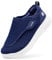 FitVille Chaussures Larges pour Hommes Chaussons Souples Chaussures de Marche Ajustables Scratch, Idéaux pour Pieds Sensibles Bleu 42 EU X-Large