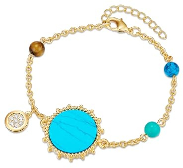 Lulu Jane Damen Armband aus Metall verziert mit Kristallen