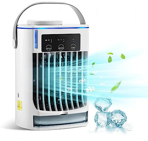 Climatiseur Caravane | 3 Vitesses réglables Clim Portative, Faible Bruit Air Conditioner Portable Utilisé pour Camping Car, Voiture, Bureau, Chambre, ExtéRieur