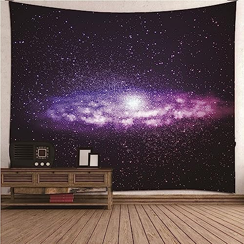 Tapisserie XXL, Wandtuch Lila Polyester Sternenhimmel Universum Wandteppich Schlafzimmer Wanddeko 300x260cm