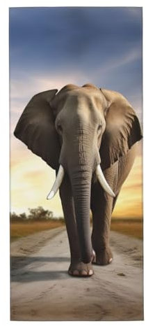 YAzgaN Handtücher mit Elefantenmotiv, Mikrofaser-Handtücher, hautfreundlich und wasserabsorbierend, für Badezimmer, Hotel, Fitnessstudio und Spa