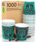 Eurocali 1000 Gobelets en Papier pour Café 65ml Blue Forest Verres écologiques Biodégradables Jetables Petits à emporter Boissons Chaudes