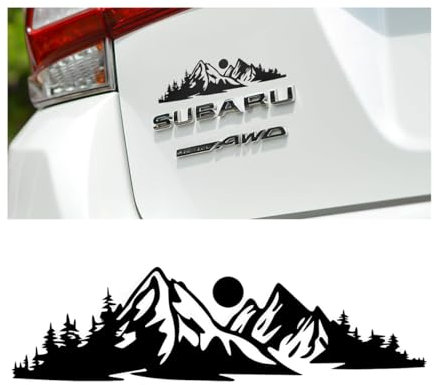 JNNJ Fahrzeug Selbstklebende Aufkleber, Auto Aufkleber, Berge Wald Auto Seitenaufkleber, Baum Wald Graphic Aufkleber, Dekoration Zubehör Geländewagen(Schwarz)