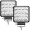 Phare LED 12V 4.21 10.5 cm IP67 48W 16 LED 6500K 2 Pièces ABS Aluminium - Longue Portée pour Tracteur, Voiture, 4x4