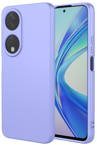 TAUYN Coque pour Honor 90 Smart 5G/Honor X7b, Très Mince Doux Liquide Silicone Housse, TPU Silicone Antichoc Protection Etui, Violet