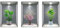 3D Wandaufkleber Vase, 3 Stück Vasen Wandtattoo, Grüne Pflanzen Selbstklebend Wandsticker Wandbilder, Wandabziehbilder Wanddeko für Wohnzimmer, Schlafzimmer, Bad, Küche, Büro (30x45cm C)