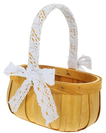 STOBAZA Gewebter Blumenkorb Tragbarer Aufbewahrungskorb Robust Und Langlebig Mit Griffdesign Leicht Zu Bewegen Für Schlafzimmer Badezimmer Und Schreibtisch Hergestellt Aus Material Für