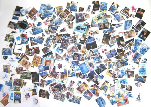 FNX 250 x The Smurfs 2 Sticker-Kollektion, verschiedene Cartoon-Charakter-Aufkleber für Sammelalbum, Skizzenbuch, Tagebuch, Kunst & Handwerk, Fotoalbum und Wand, lustige Dekoration für Kinder und
